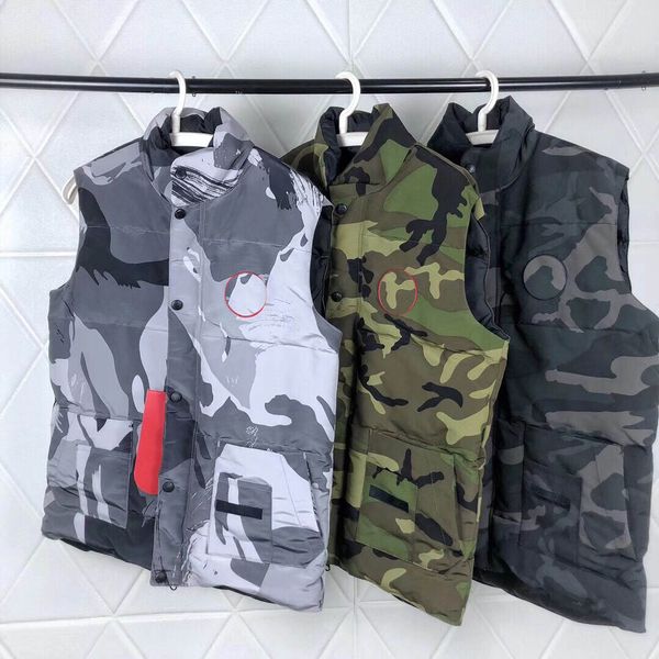 19 mens designer street fashion vest canada mens goose luxury fashion down gilet high-end camouflage casual sports couple vest, Black;white
19 mens designer street fashion vest canada mens goose luxury fashion down gilet high-end camouflage casual sports couple vest, Black;white