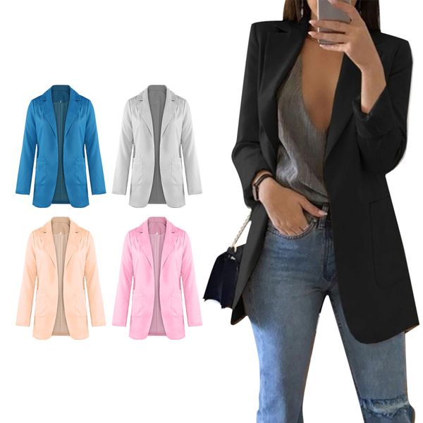 plus size women long sleeve solid color turn-down collar coat ladies business suit cardigan jacket suit femme blazer top, White;black
plus size women long sleeve solid color turn-down collar coat ladies business suit cardigan jacket suit femme blazer top, White;black