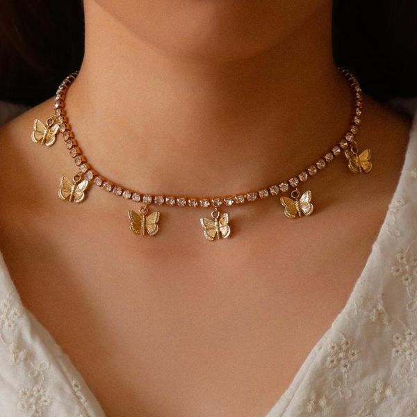 bling crystal chain butterfly chain necklace punk fashion bijoux choker for women elegant choker jewelry wholesale, Golden;silver
bling crystal chain butterfly chain necklace punk fashion bijoux choker for women elegant choker jewelry wholesale, Golden;silver