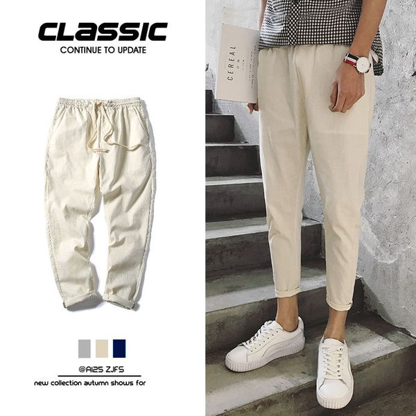 cotton linen pants men's slim fashion solid color casual straight pants men streetwear drawstring trousers mens summer m-3xl, Black
cotton linen pants men's slim fashion solid color casual straight pants men streetwear drawstring trousers mens summer m-3xl, Black