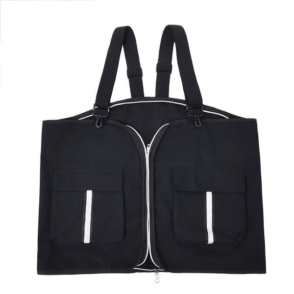street style chest rig bag for men women multi-function vest chest bags hip hop function tactical shoulder bag black fanny pack