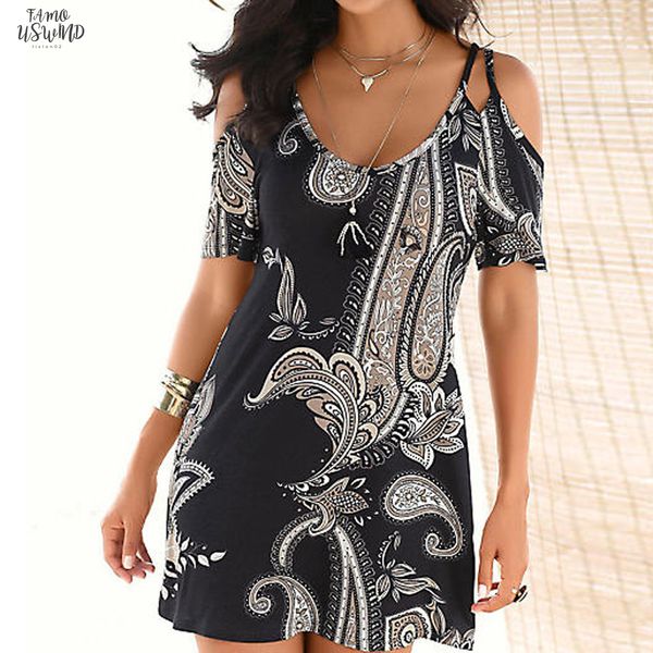 new fashion spring summer womens short sleeve print fashion dress ladies holiday strap strapless shoulder mini dress for female, Black;gray
new fashion spring summer womens short sleeve print fashion dress ladies holiday strap strapless shoulder mini dress for female, Black;gray