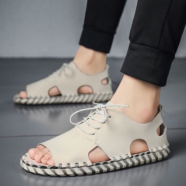 summer casual sandals outdoor flat slip sandals men leather classic roman open-toed buckle beach shoes flip flops, Black
summer casual sandals outdoor flat slip sandals men leather classic roman open-toed buckle beach shoes flip flops, Black