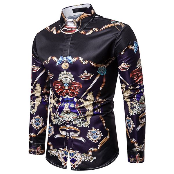 fashion social party shirts spring autumn new recreational fashion men's gold printed long sleeve casual business shirt, White;black
fashion social party shirts spring autumn new recreational fashion men's gold printed long sleeve casual business shirt, White;black