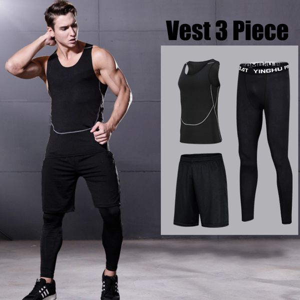 taobo 3pcs/sets fitness short vest+pants men's run jogging workout compression set extreme sports gym men's tights, White;black
taobo 3pcs/sets fitness short vest+pants men's run jogging workout compression set extreme sports gym men's tights, White;black