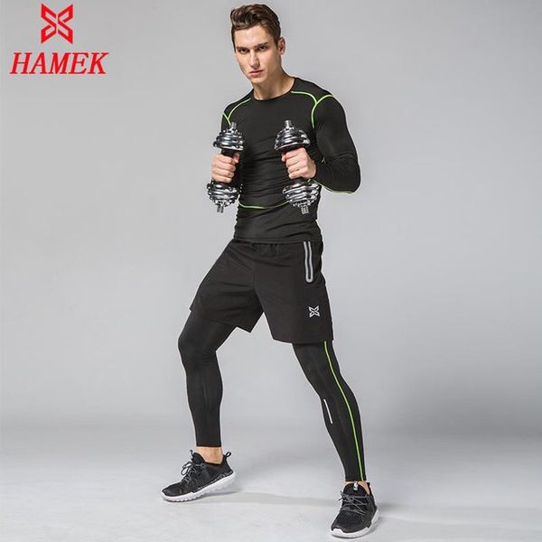 3pcs compression quick dry tight male o-neck gym running set sport suit mens gym suit t shirt fitness running compression tights, Black;blue
3pcs compression quick dry tight male o-neck gym running set sport suit mens gym suit t shirt fitness running compression tights, Black;blue
