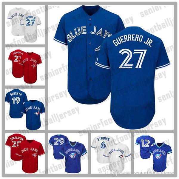 Toronto 2019 Blue Jays Jersey 27 Vladimir Guerrero Jr. Baseball Jerseys 29 Joe Carter 19 Jose Bautista 6 Stroman 2 Tulowitzki Cool Base
Toronto 2019 Blue Jays Jersey 27 Vladimir Guerrero Jr. Baseball Jerseys 29 Joe Carter 19 Jose Bautista 6 Stroman 2 Tulowitzki Cool Base