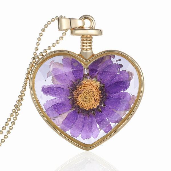 fashion romantic sunflower dried necklace pendant plant heart specimens flower inside crystal necklace frame jewelry, Silver
fashion romantic sunflower dried necklace pendant plant heart specimens flower inside crystal necklace frame jewelry, Silver