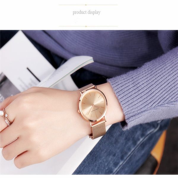 new design women watches fashion round dial stainless steel mesh belt quartz ladies wristwatch gifts clock relogios feminino #l, Slivery;brown
new design women watches fashion round dial stainless steel mesh belt quartz ladies wristwatch gifts clock relogios feminino #l, Slivery;brown