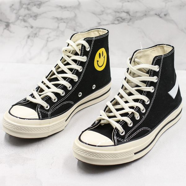1970s fear of god essentials x chuck 70 chinatown market x smile face men women canvas shoes designer skate shoes casual sneakers chaussures, Black
1970s fear of god essentials x chuck 70 chinatown market x smile face men women canvas shoes designer skate shoes casual sneakers chaussures, Black
