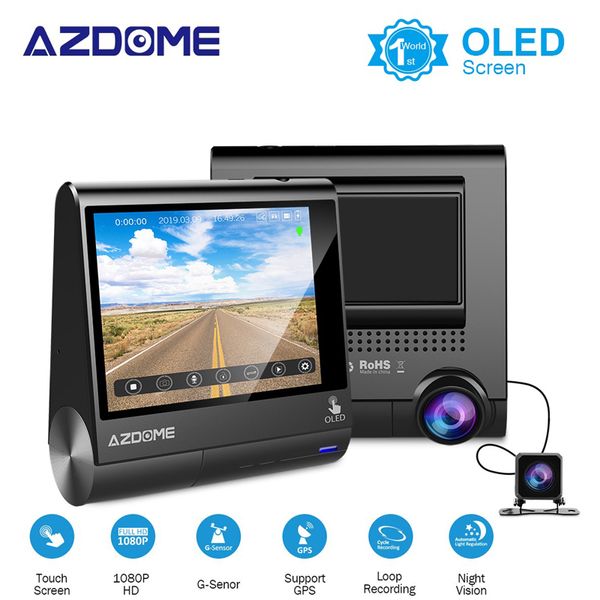 azdome m05 world first oled touch screen car dvrs fhd 1080p recorder dash cam with gps vehicle rear view camera dual car cam
azdome m05 world first oled touch screen car dvrs fhd 1080p recorder dash cam with gps vehicle rear view camera dual car cam