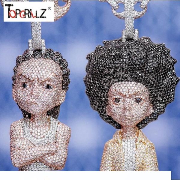 iced out the boondocks pendant cz necklace chain mens women micro paved hip hop gold silver color bling charm chains jewelry j190711
iced out the boondocks pendant cz necklace chain mens women micro paved hip hop gold silver color bling charm chains jewelry j190711