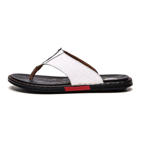 new 2019 summer flip-flops cowhide fashion men's sandals skid resistant leather beach, Black
new 2019 summer flip-flops cowhide fashion men's sandals skid resistant leather beach, Black
