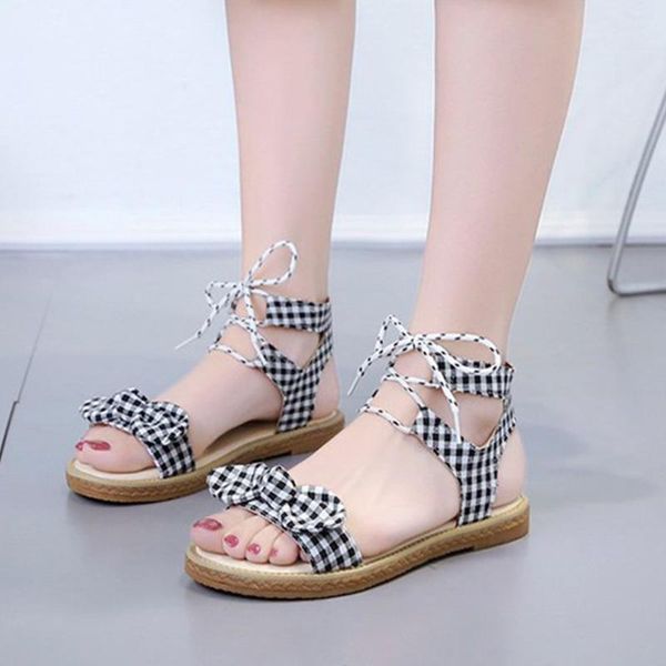 2020 women sandals ankle flat-bottomed student sandals fashion sweet bow tie women's party open toe shoes bow beach shoes #0602, Black
2020 women sandals ankle flat-bottomed student sandals fashion sweet bow tie women's party open toe shoes bow beach shoes #0602, Black
