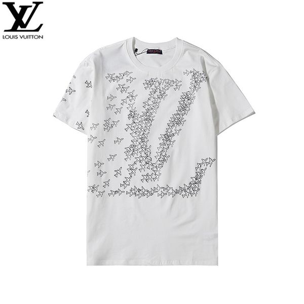 aircraft embroidery luxury shirts designer cotton black white t shirt for mens women bi louis vuitton short sleeves
aircraft embroidery luxury shirts designer cotton black white t shirt for mens women bi louis vuitton short sleeves