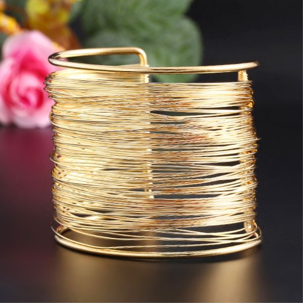 fashion multilayer hollow cuff bangles for women opened maxi punk braid big gold color charm vintage wide metal bracelet, Black
fashion multilayer hollow cuff bangles for women opened maxi punk braid big gold color charm vintage wide metal bracelet, Black