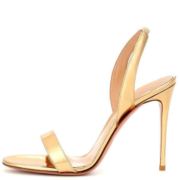 lovirs classic woman gold patent open toe ankle strap stilettos high heel slingback sandals plus size shoes, Black
lovirs classic woman gold patent open toe ankle strap stilettos high heel slingback sandals plus size shoes, Black
