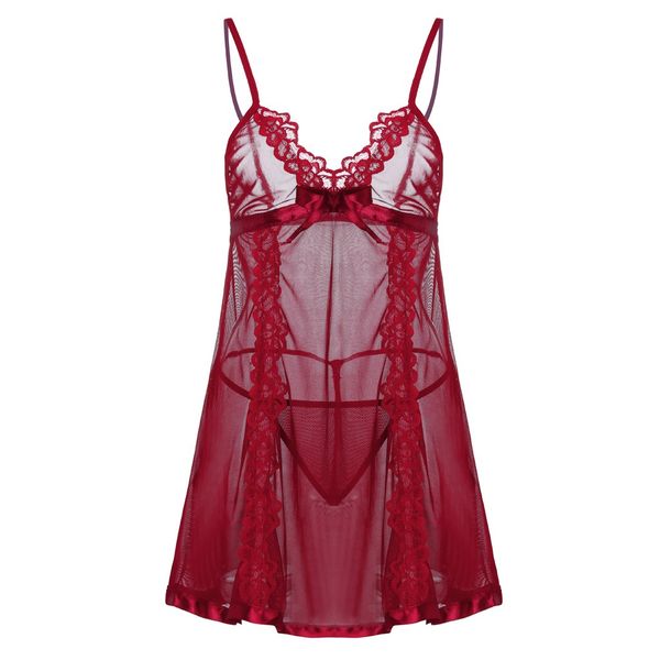women lace lingerie night dress deep v neck backless nightgowns sleepwear perspective camisola nightwear plus size nighty, Black;red
women lace lingerie night dress deep v neck backless nightgowns sleepwear perspective camisola nightwear plus size nighty, Black;red