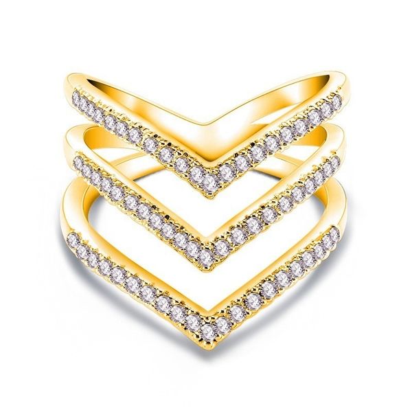 multiple layers v-shape crystal zircon ring gold rose gold silver exaggerated wedding rings jewelry women anniversary party, Slivery;golden
multiple layers v-shape crystal zircon ring gold rose gold silver exaggerated wedding rings jewelry women anniversary party, Slivery;golden