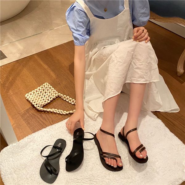 sandals elastic band 2020 summer comfort shoes for women all-match suit female beige clear heels flip flops platform slip-on, Black
sandals elastic band 2020 summer comfort shoes for women all-match suit female beige clear heels flip flops platform slip-on, Black
