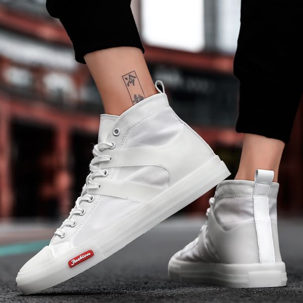 winter shoes men high canvas shoes microfiber white high fashion comfortable men's casual, Black
winter shoes men high canvas shoes microfiber white high fashion comfortable men's casual, Black