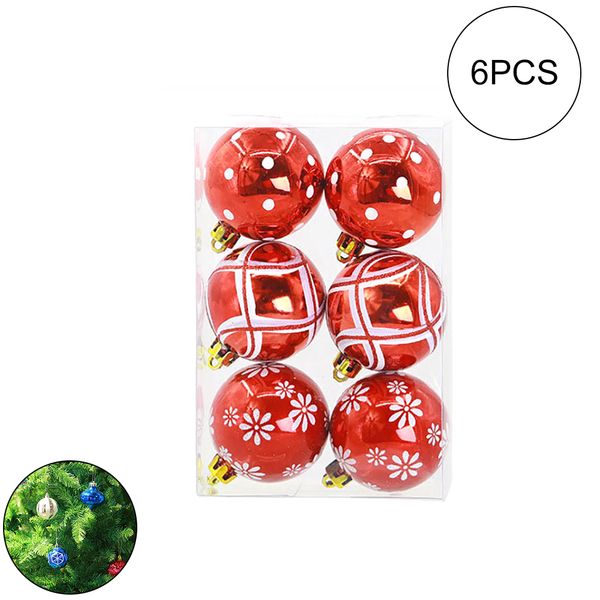 6 pcs/set 2.4 inch snowflake painted balls christmas tree ornaments gift plastic ball hanging pieces (red and white) as shown
6 pcs/set 2.4 inch snowflake painted balls christmas tree ornaments gift plastic ball hanging pieces (red and white) as shown