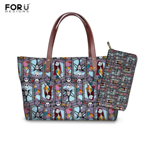 forudesigns design handbags women the nightmare before christmas 2pcs/set hand bag&wallet females handle bags
forudesigns design handbags women the nightmare before christmas 2pcs/set hand bag&wallet females handle bags