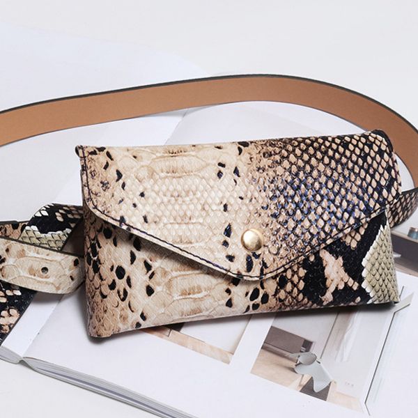 women snake skin print belt bag women serpentine leather waist bags fashion female fanny pack mobile phone bag waist packs #814
women snake skin print belt bag women serpentine leather waist bags fashion female fanny pack mobile phone bag waist packs #814