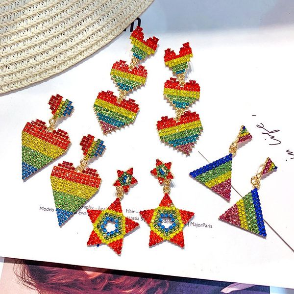 trendy multicolour heart crystal rhinestone drop earrings for women gifts fashion lovey star party wedding jewelry cel969, Silver
trendy multicolour heart crystal rhinestone drop earrings for women gifts fashion lovey star party wedding jewelry cel969, Silver