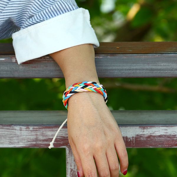 colorful couple handmade woven rope bracelet multicolor wax line braid bracelets adjustable bangles vintage bohemian friendship jewelry gift, Black
colorful couple handmade woven rope bracelet multicolor wax line braid bracelets adjustable bangles vintage bohemian friendship jewelry gift, Black