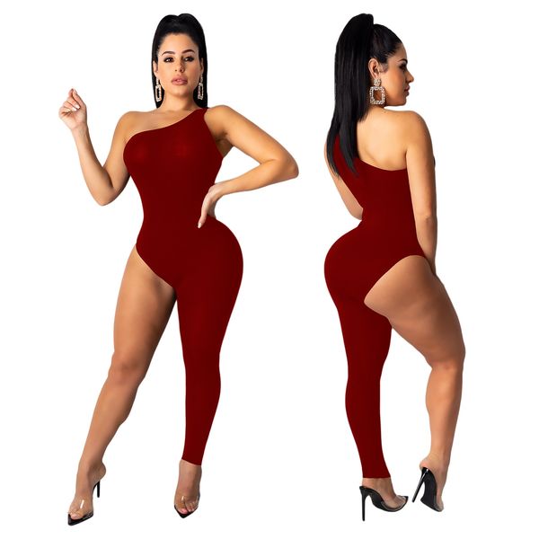 sh7123 european and american fashion women's asymmetric solid color single leg pants jumpsuit, Black;white
sh7123 european and american fashion women's asymmetric solid color single leg pants jumpsuit, Black;white