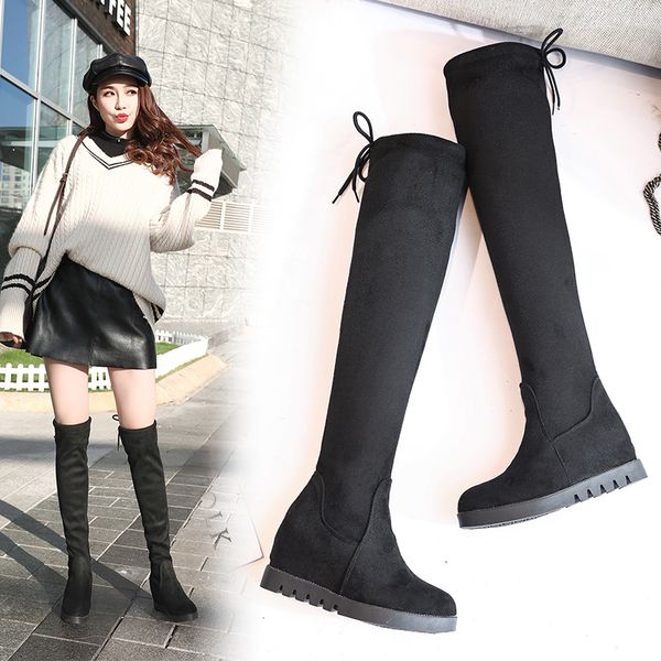 lzj 2019 slim boots over the knee high pu women snow women's fashion winter thigh shoes woman botas feminina leather boots, Black
lzj 2019 slim boots over the knee high pu women snow women's fashion winter thigh shoes woman botas feminina leather boots, Black
