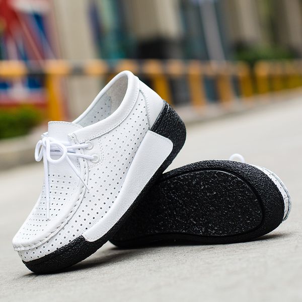 autumn slip on casual shoes women flats platform loafers penny ladies genuine leather moccasins female woman toning shoes, Black
autumn slip on casual shoes women flats platform loafers penny ladies genuine leather moccasins female woman toning shoes, Black
