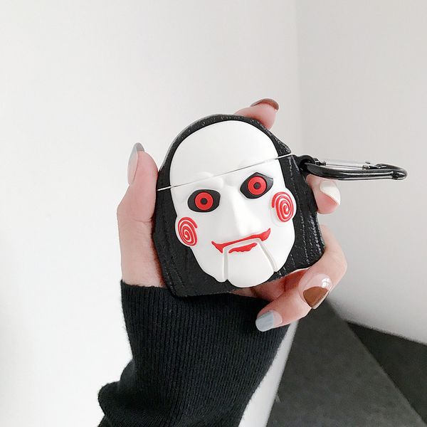 new horror 3d chainsaw fright airpods wireless bluetooth headset soft silicone cover for airpods apple earphone anti-drop cover, Silver
new horror 3d chainsaw fright airpods wireless bluetooth headset soft silicone cover for airpods apple earphone anti-drop cover, Silver
