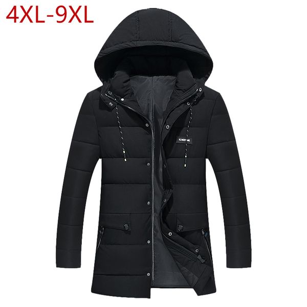 men winter jacket large size 4xl-9xl quality coat cotton padded hooded wadded thickness warm windproof casual male parkas, Black
men winter jacket large size 4xl-9xl quality coat cotton padded hooded wadded thickness warm windproof casual male parkas, Black