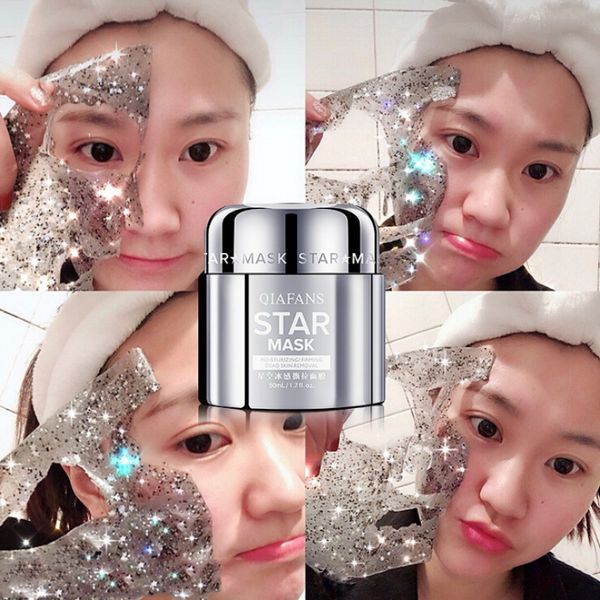 qiafans star face facial mask luxurious star glitter mask glitte moisturizing gold peel off black facial mask from black dots, White
qiafans star face facial mask luxurious star glitter mask glitte moisturizing gold peel off black facial mask from black dots, White