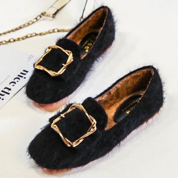 woman flats winter fur slip on women fleece shoe metal buckle square toe comfortable warm plush shoes female moccasin fur boots, Black
woman flats winter fur slip on women fleece shoe metal buckle square toe comfortable warm plush shoes female moccasin fur boots, Black