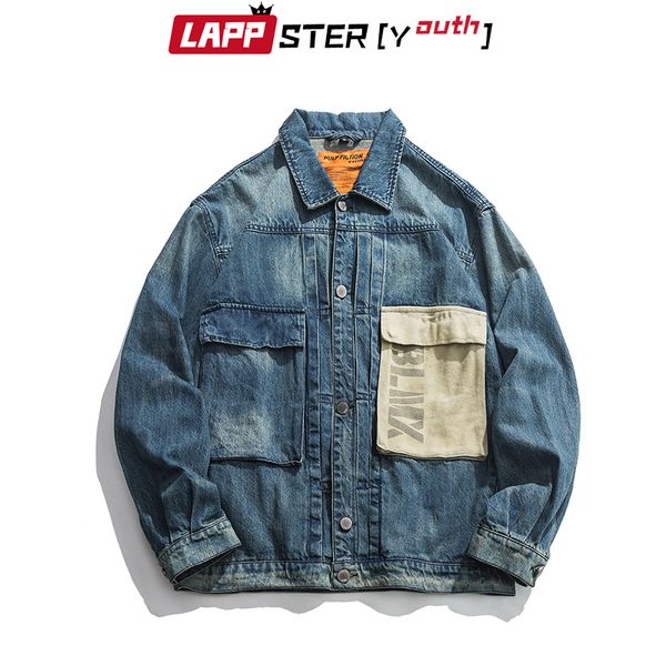 lappster men japanese streetwear denim jackets 2019 mens harajuku patchwork windbreaker jeans jackets coats vintage hip hop coat, Black;brown
lappster men japanese streetwear denim jackets 2019 mens harajuku patchwork windbreaker jeans jackets coats vintage hip hop coat, Black;brown