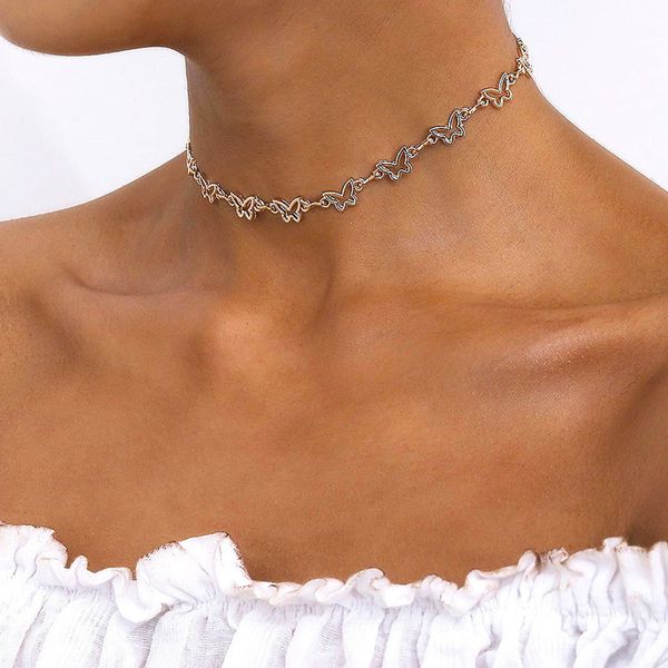 fashion simple geometric necklace single-layer accessories clavicle chain hollow small butterfly necklace women jewelry, Golden;silver
fashion simple geometric necklace single-layer accessories clavicle chain hollow small butterfly necklace women jewelry, Golden;silver
