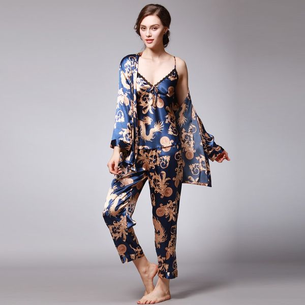 fashion women sleepwear simulation silk print pajamas nightwear three-piece long-sleeved trousers camisole pijama gecelik, Blue;gray
fashion women sleepwear simulation silk print pajamas nightwear three-piece long-sleeved trousers camisole pijama gecelik, Blue;gray