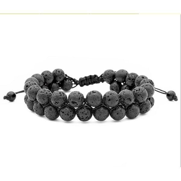 new 8 mm volcanic synthetic pine rope braided double beaded bracelet, for both men and women, high quality, Black
new 8 mm volcanic synthetic pine rope braided double beaded bracelet, for both men and women, high quality, Black