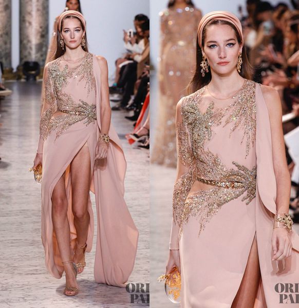 elie saab evening dresses jewel neck lace beads sequined crystal front split long sleeve prom dress floor length formal party gowns, Black;red
elie saab evening dresses jewel neck lace beads sequined crystal front split long sleeve prom dress floor length formal party gowns, Black;red