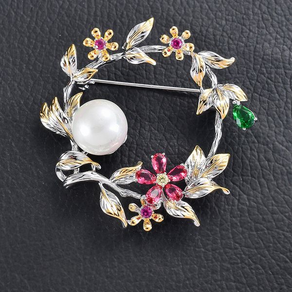 красивый венок горный хрусталь брошь pin элегантный цветочный венок жемчуг цветы броши для женщин свадебные аксессуары ювелирные изделия, Gray 
красивый венок горный хрусталь брошь pin элегантный цветочный венок жемчуг цветы броши для женщин свадебные аксессуары ювелирные изделия, Gray