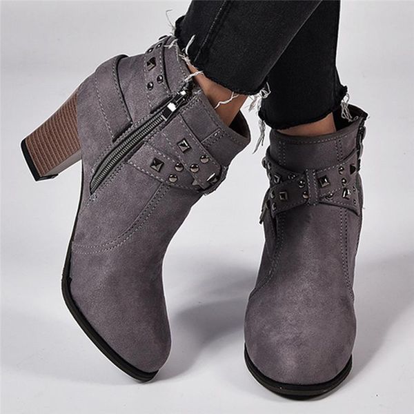 autumn zipper rivet suede women winter cotton ankle boots women's round toe shoes t200104 s, Black
autumn zipper rivet suede women winter cotton ankle boots women's round toe shoes t200104 s, Black