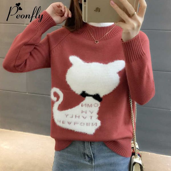 peonfly new 2019 autumn winter sweater women casual cat printed knitted harajuku soft elegant jumper pull femme, White;black
peonfly new 2019 autumn winter sweater women casual cat printed knitted harajuku soft elegant jumper pull femme, White;black