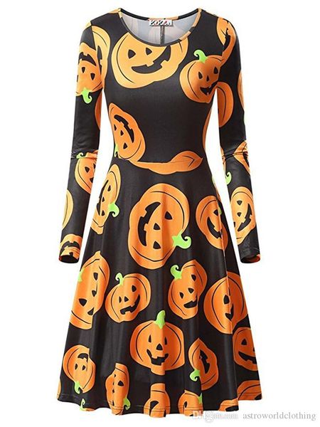 halloween pumpkin womens dresses long sleeve o neck printed womens party dresses fashion cosplay club clothing, Black;gray
halloween pumpkin womens dresses long sleeve o neck printed womens party dresses fashion cosplay club clothing, Black;gray