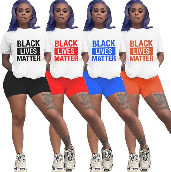women black lives matter tracksuit designer letters t-shirt shorts sets two piece luxury short sleeve outfit brand jogger sportwear d6509, White
women black lives matter tracksuit designer letters t-shirt shorts sets two piece luxury short sleeve outfit brand jogger sportwear d6509, White