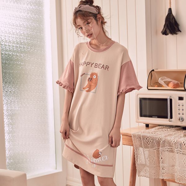 summer knitted cotton o-neck women short cartoon sleepwear girl nightgowns nightwear nightdress sleepwear home sleepshirts 11310, Black;red
summer knitted cotton o-neck women short cartoon sleepwear girl nightgowns nightwear nightdress sleepwear home sleepshirts 11310, Black;red