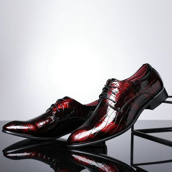 men wedding shoes dress shoe plus size 47 48 patent leather men's business pointed toe shoes men oxfords lace-up 452, Black
men wedding shoes dress shoe plus size 47 48 patent leather men's business pointed toe shoes men oxfords lace-up 452, Black