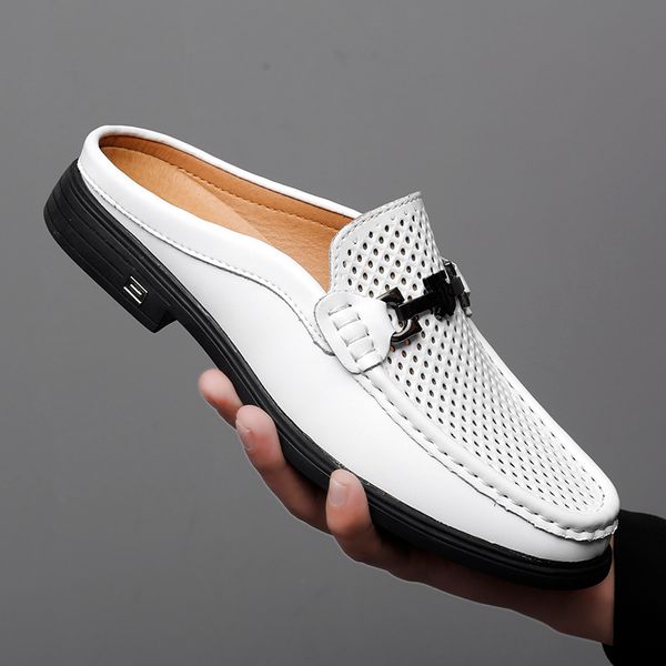 men casual summer shoes mesh breathable light slippers classic business half drag fashion loafers for men non-slip outdoor shoes, Black
men casual summer shoes mesh breathable light slippers classic business half drag fashion loafers for men non-slip outdoor shoes, Black